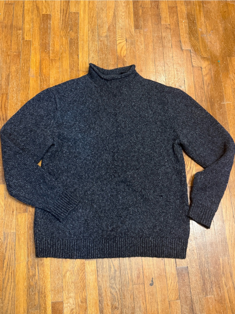 Claiborne Charcoal Rollneck Sweater - Dark Gray